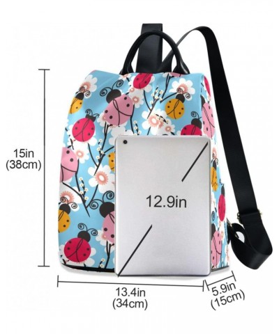 Anime Ladybug Backpack for Women, Fashion Anti Theft Casual Daypack Shoulder Bag Purse for Travel Work 15 inches $20.90 Backp...