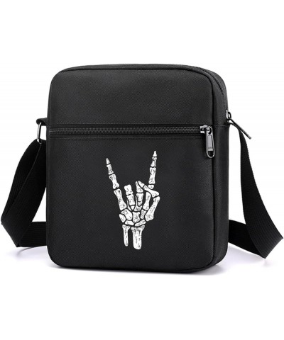 Gothic Crossbody Bag Mini Messenger Bags Goth purse With Adjustable Straps Hand $8.39 Crossbody Bags