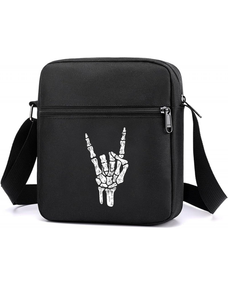 Gothic Crossbody Bag Mini Messenger Bags Goth purse With Adjustable Straps Hand $8.39 Crossbody Bags