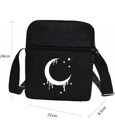 Gothic Crossbody Bag Mini Messenger Bags Goth purse With Adjustable Straps Hand $8.39 Crossbody Bags