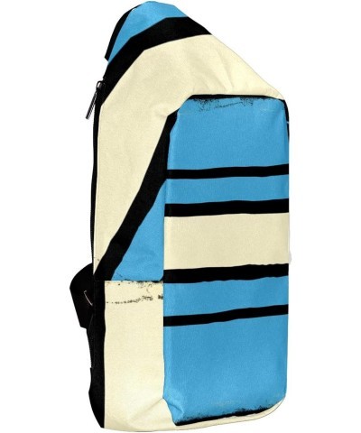 Crossbody Bags for Women,Crossbody Bag Men,Small Sling Bag,Black and Blue Flag,Crossbody Purse $15.44 Crossbody Bags