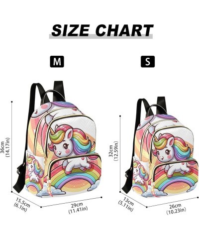 Small Backpack Purse for Women, A Small Cartoon Unicorn Gallops on A Rainbow Travel Bag Casual Daypack Shoulder Bag Small $18...