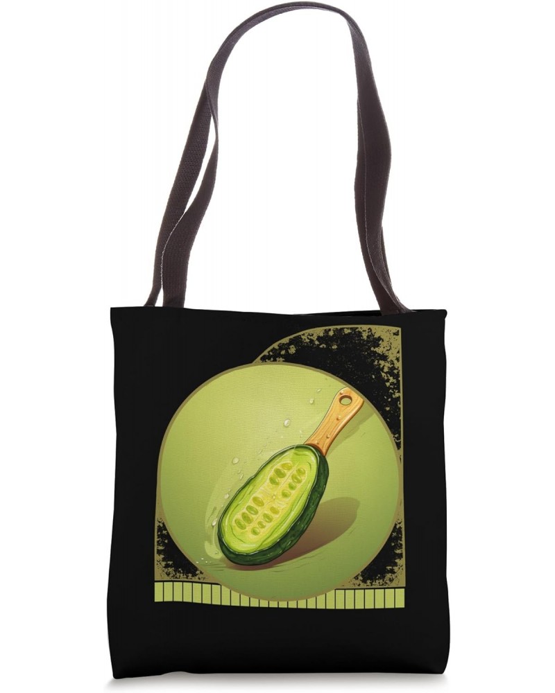 Sliced Pickle Sport Pickleball Lover Paddle Creative Humor Tote Bag $11.73 Totes