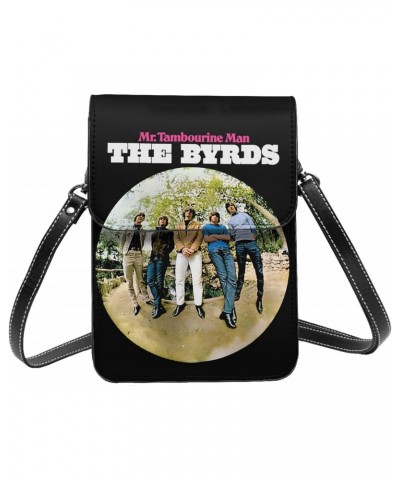 The Rock Byrds Band Small Cell Phone Purse Cell Phone Purse Clutch Handbag For Womens Female Black $14.61 Crossbody Bags