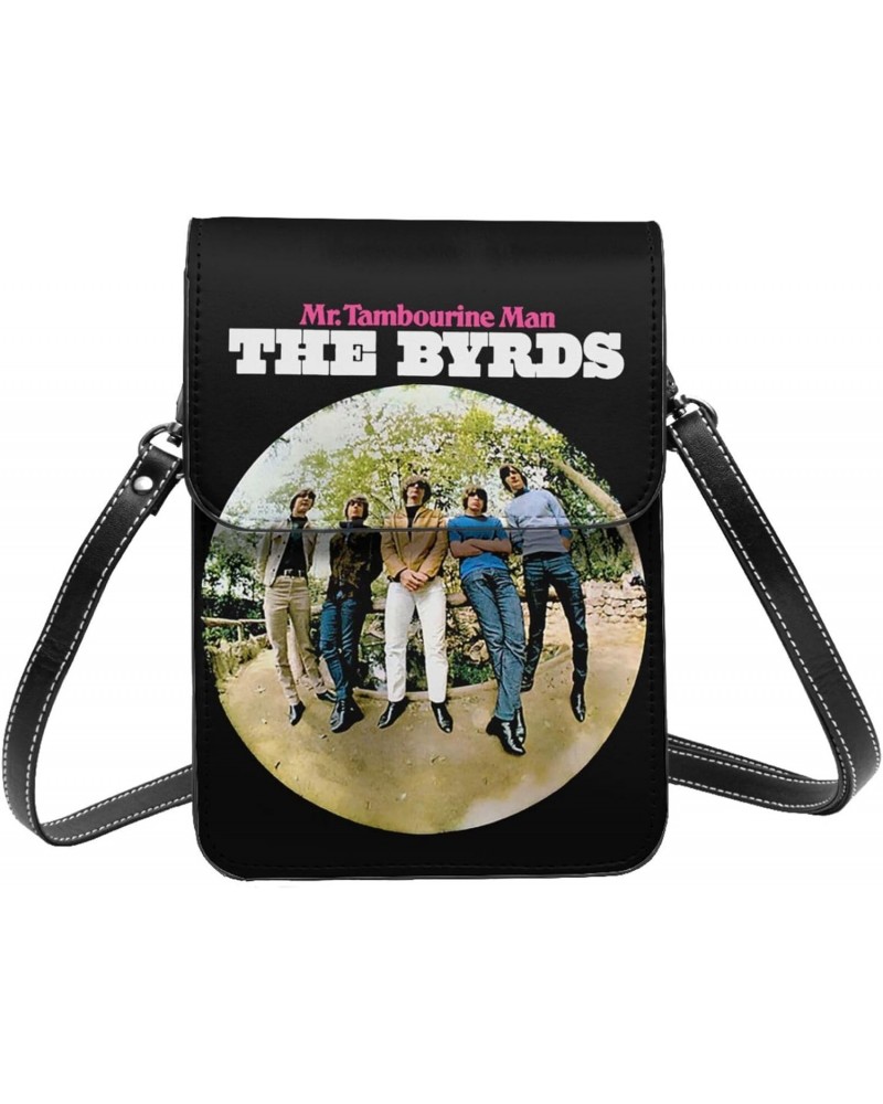 The Rock Byrds Band Small Cell Phone Purse Cell Phone Purse Clutch Handbag For Womens Female Black $14.61 Crossbody Bags