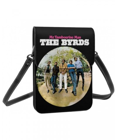 The Rock Byrds Band Small Cell Phone Purse Cell Phone Purse Clutch Handbag For Womens Female Black $14.61 Crossbody Bags