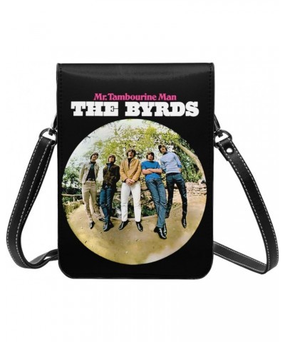 The Rock Byrds Band Small Cell Phone Purse Cell Phone Purse Clutch Handbag For Womens Female Black $14.61 Crossbody Bags