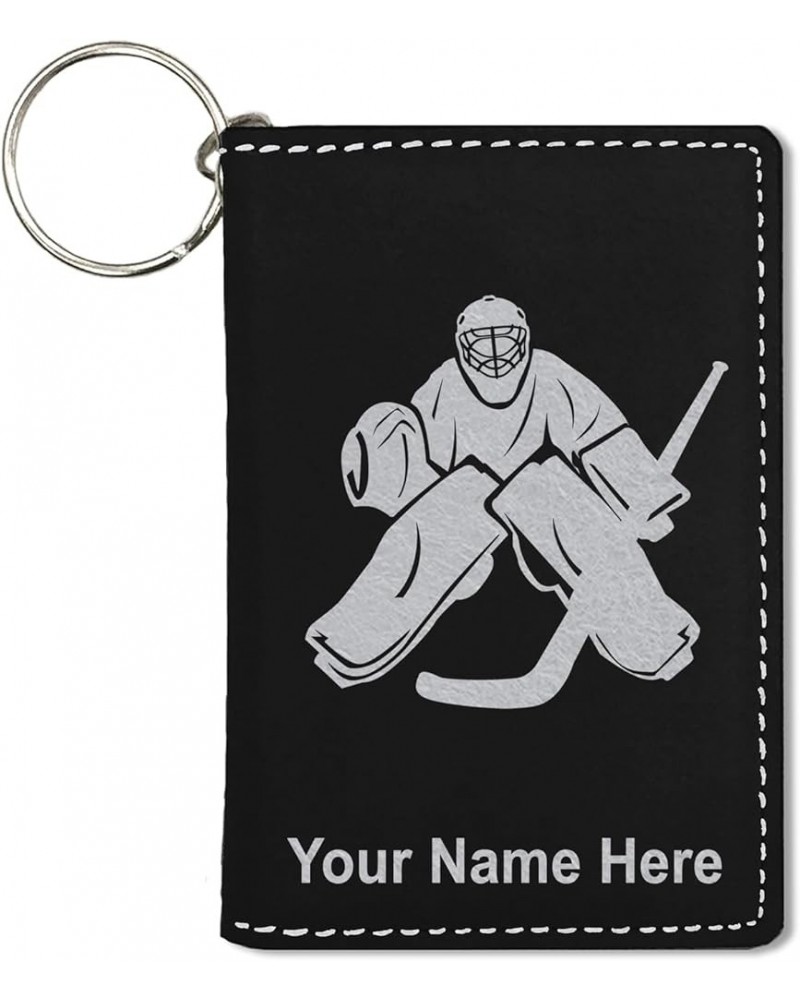 ID Holder Wallet, Hockey Goalie, Personalized Engraving Included (Black with Silver) Black with Silver $14.83 Wallets