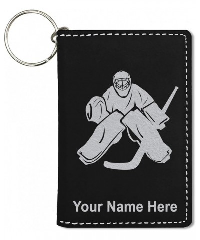 ID Holder Wallet, Hockey Goalie, Personalized Engraving Included (Black with Silver) Black with Silver $14.83 Wallets