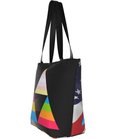 Pangender Pansexual Panromantic Triangle Pride Flag Fashion Shoulder Bag Large Capacity For Man Or Woman $18.01 Totes