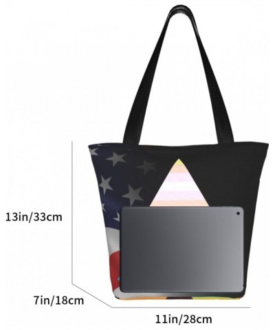 Pangender Pansexual Panromantic Triangle Pride Flag Fashion Shoulder Bag Large Capacity For Man Or Woman $18.01 Totes