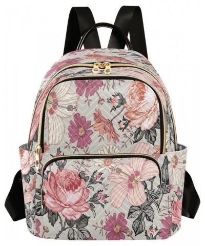 Chamomile Rose Blossom Women Backpack Purse Ladies Fashion Shoulder Bag Daypack Travel Bag 7.5L Medium $13.64 Backpacks