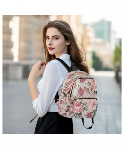 Chamomile Rose Blossom Women Backpack Purse Ladies Fashion Shoulder Bag Daypack Travel Bag 7.5L Medium $13.64 Backpacks