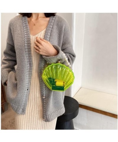 Women's Evening Bag Transparent Shell Acrylic Clutch Purse Pearl Top-handle Wedding Crossbody Bag for Women Black $15.21 Even...