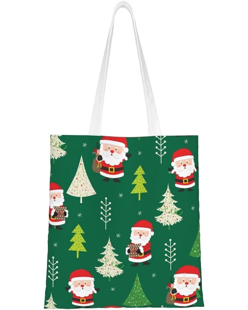 Merry Christmas Single Shoulder Fashion Canvas Tote Shopping Bags Handbags For Men And Women Merry Christmas4 $10.93 Totes