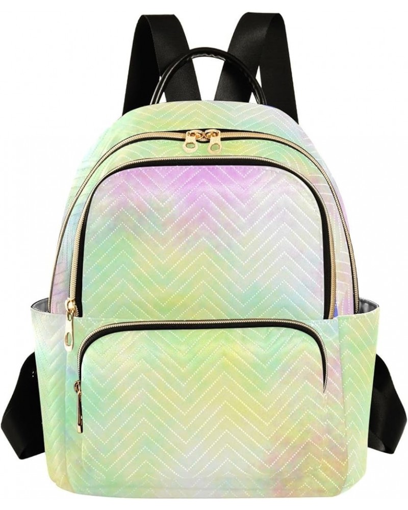 Women Backpack Tie Dye Retro Yellow Pink Durable Travel Backpack Lightweight Handbag Lady Purse Roomy Double Zipper Weekend B...