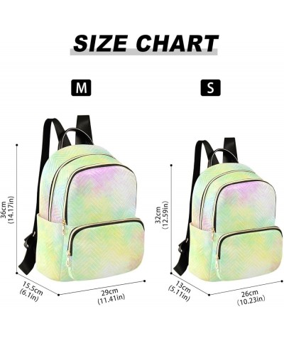 Women Backpack Tie Dye Retro Yellow Pink Durable Travel Backpack Lightweight Handbag Lady Purse Roomy Double Zipper Weekend B...