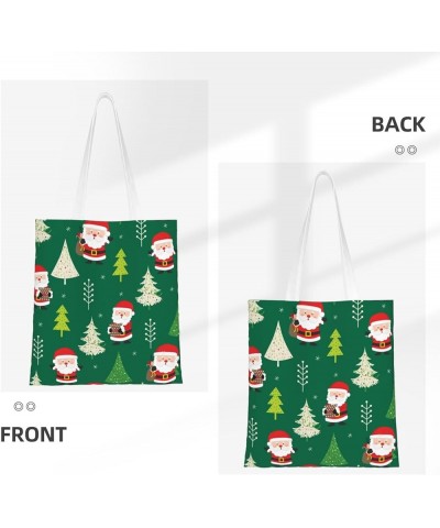 Merry Christmas Single Shoulder Fashion Canvas Tote Shopping Bags Handbags For Men And Women Merry Christmas4 $10.93 Totes