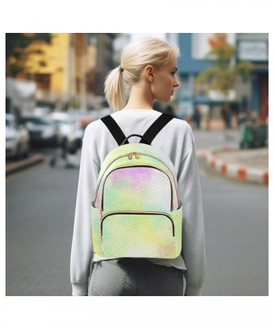 Women Backpack Tie Dye Retro Yellow Pink Durable Travel Backpack Lightweight Handbag Lady Purse Roomy Double Zipper Weekend B...