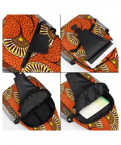 Ethnic African Pattern Sling Crossbody Bag for Women Men, Sling Backpack Travel Hiking Casual Daypack Chest Bag Purse Shoulde...