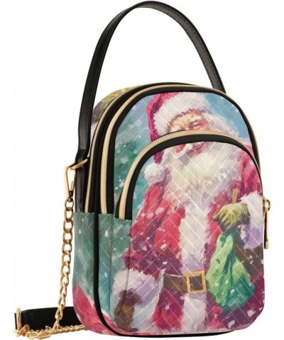 Merry Christmas Santa Claus Crossbody Bags for Women Cross Body Bags Shoulder Purse with Chain Strap for Gifts $13.51 Crossbo...