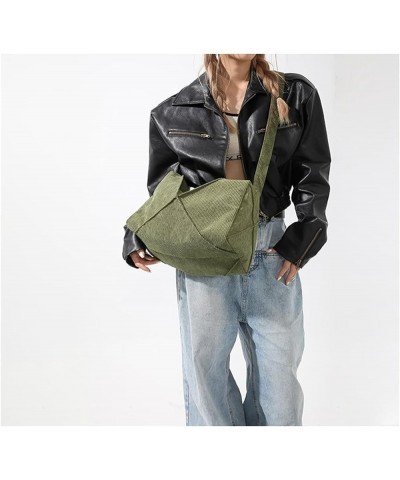 Trendy Corduroy Shoulder Bag Fashionable and Functional Crossbody Bags for Men and Women Khaki $11.45 Crossbody Bags