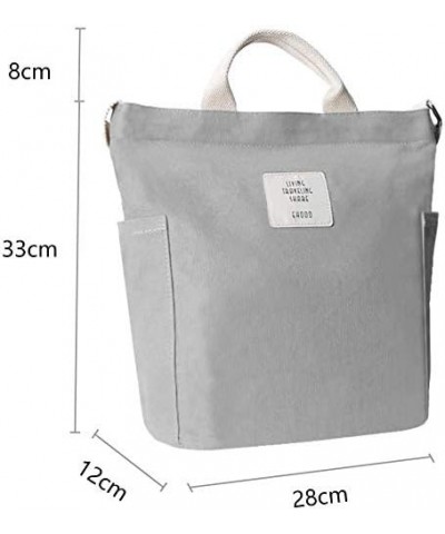 Ladies Crossbody Bag Canvas Shoulder Bag Casual Cross Bags Handbags Chic Tablet Bag Grey $12.47 Shoulder Bags