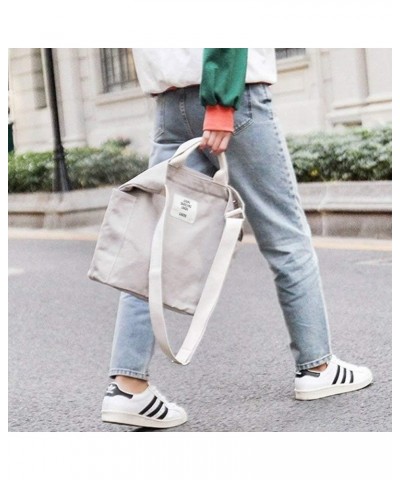 Ladies Crossbody Bag Canvas Shoulder Bag Casual Cross Bags Handbags Chic Tablet Bag Grey $12.47 Shoulder Bags