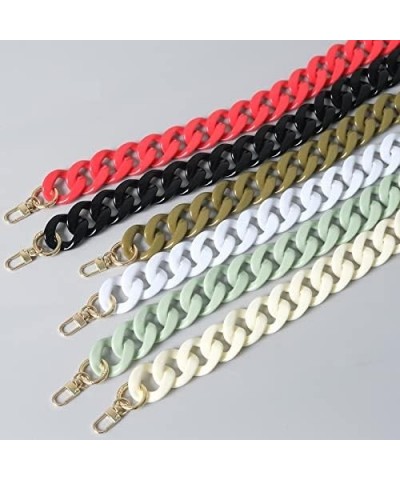 Replacement Chain White Green Red Luxury Strap Women Acrylic Shoulder Chains Handbag Purse Replacement Chain Strap Set with B...