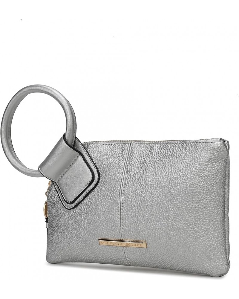 Wristlet Clutch Wallet for Women's, Small Purse Luna Silver $16.82 Wristlets