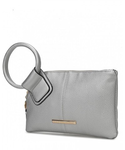 Wristlet Clutch Wallet for Women's, Small Purse Luna Silver $16.82 Wristlets