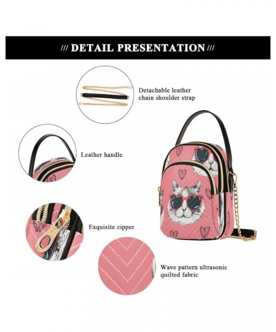 Quilted Crossbody Bags for Women,Cat Women's Crossbody Handbags Small Travel Purses Phone Bag61 $11.00 Crossbody Bags