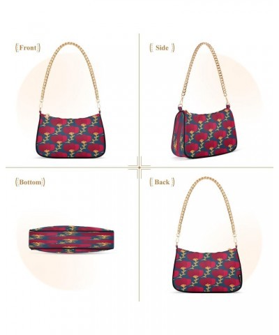 Floral Flower Shoulder Bag for Women Shoulder Handbags with Zipper Closure Small Clutch Purses Crossbody Bags for Women $15.8...