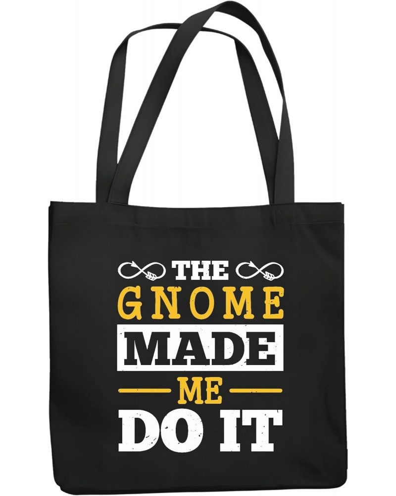 Funny GiftFor Gnome Garden and Home Owners Navy Black Multicolor Canvas Tote Bag $17.33 Totes