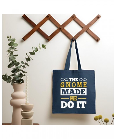 Funny GiftFor Gnome Garden and Home Owners Navy Black Multicolor Canvas Tote Bag $17.33 Totes