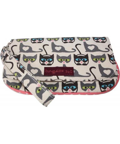 Vegan Natural Canvas Wristlet Cat $14.79 Wristlets