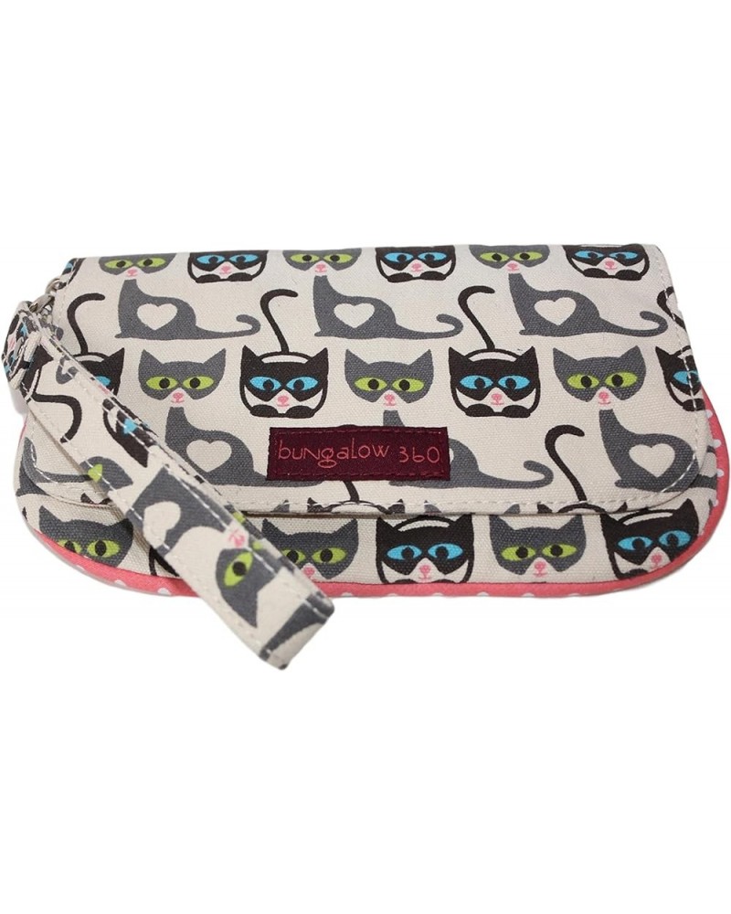 Vegan Natural Canvas Wristlet Cat $14.79 Wristlets