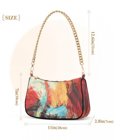 Bright Art Color Women's Handbags Tote Crossbody Bag Purse Ladies Shoulder Bag Hobo Handbag $14.10 Totes