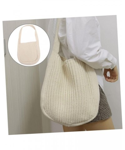 Women Tote Bag Crochet Bag Knitted Crossbody Tote Bag Knit Bag Knitted Tote Bag Black Knitting Tote Bag Picture 2 $9.82 Totes