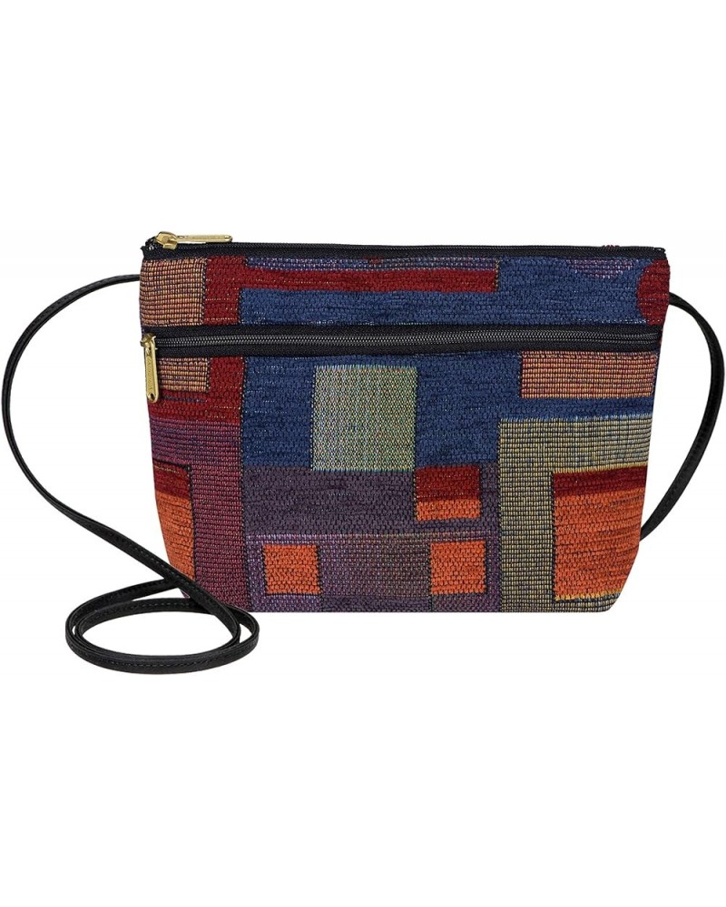 Danny K Women's Tapestry Zipper Purse Crossbody Handbag, Adjustable Cord, Handmade in USA Festival $17.76 Crossbody Bags