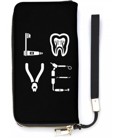 Dental Hygienist Wristlet Wallet Leather Long Card Holder Purse Slim Clutch Handbag for Women $25.11 Wristlets