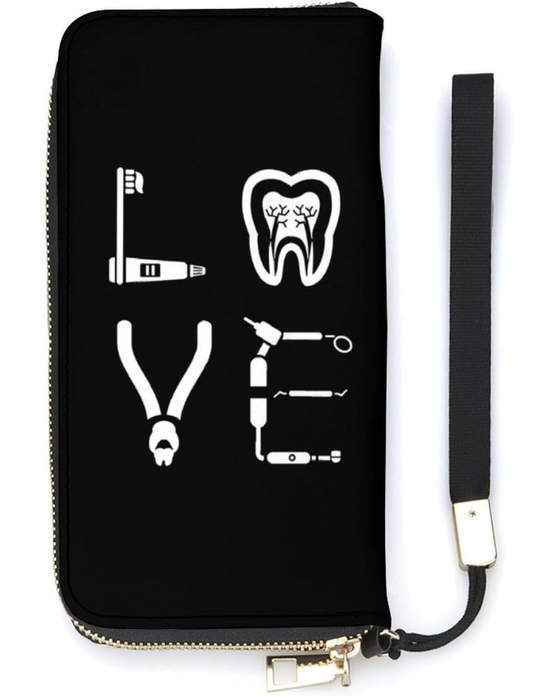 Dental Hygienist Wristlet Wallet Leather Long Card Holder Purse Slim Clutch Handbag for Women $25.11 Wristlets