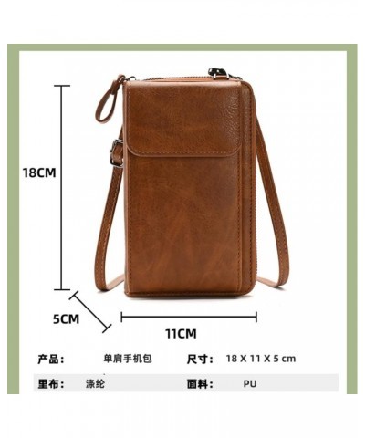 Crossbody Phone Bag for Women Leather Ladies Cross Body Credit Card Holder Wallet Mini Handbags Phone Purse Black $23.46 Totes