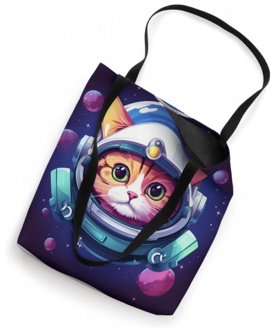 Spaceship Cat galaxy space Cat Alien Kitty Mom Dad Tote Bag $11.04 Totes