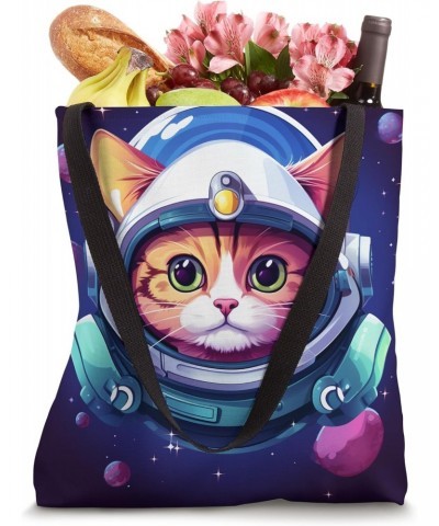 Spaceship Cat galaxy space Cat Alien Kitty Mom Dad Tote Bag $11.04 Totes