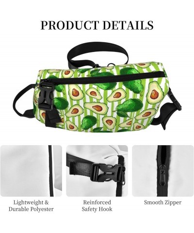 Gorgeous Oil Paint Sling Bags For Men And Women, Chest Bag Crossbody Sling Daypack For Hiking Bike Travel Hand Drawn Avocado ...