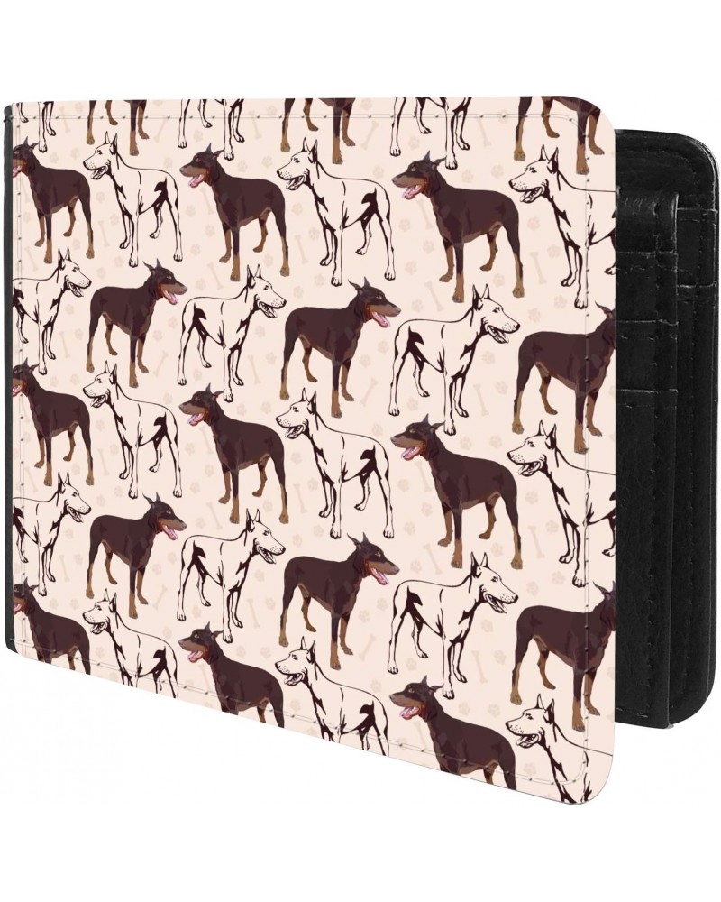 Unique Desige Pattern - Doberman Pinscher Dog, Slim Front Pocket Wallet Billfold RFID Blocking $12.30 Wallets