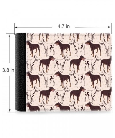 Unique Desige Pattern - Doberman Pinscher Dog, Slim Front Pocket Wallet Billfold RFID Blocking $12.30 Wallets