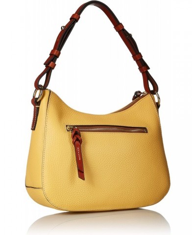 Handbag, Pebble Grain Small Kiley Hobo Shoulder Bag - Lemon $79.85 Hobo Bags