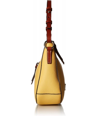 Handbag, Pebble Grain Small Kiley Hobo Shoulder Bag - Lemon $79.85 Hobo Bags